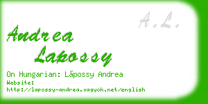 andrea lapossy business card