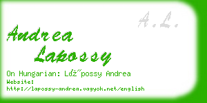 andrea lapossy business card